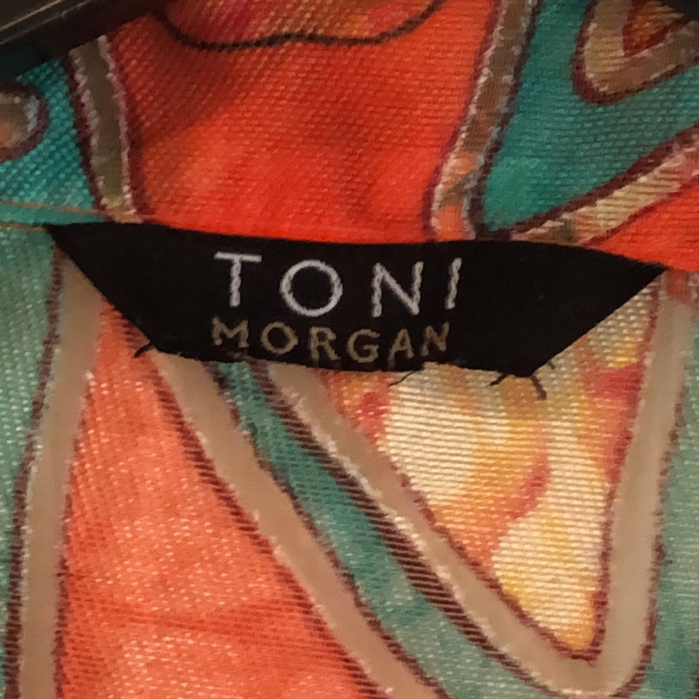 Toni Morgan 3x button down patterned shell - Picture 2 of 6